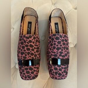 SERGIO ROSSI Cheetah Pink flats/loafers